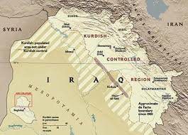 La mappa del Kurdistan iracheno