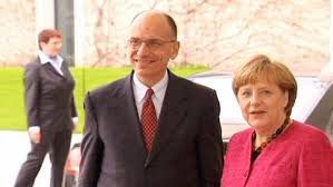 Merkel con il premier italiano Enrico Letta