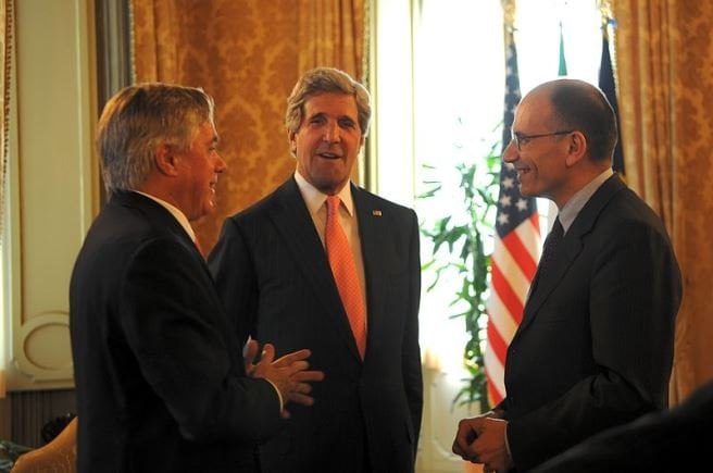 La lunga giornata di Kerry a Roma