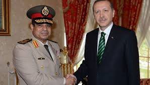 Il Generale egiziano Abd El-Fattah El-Sisi col primo ministro turco Tayyp Erdogan 