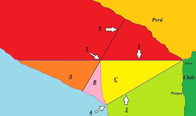 L'area oggetto della controversia tra Cile e Perù