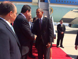 Obama all'arrivo in Messico