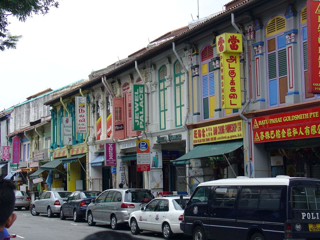 Uno scorcio del quartiere di "Little India" a Singapore