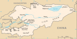 Mappa del Kirghizistan