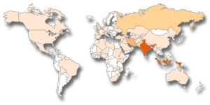 La diffusione di Stuxnet nel mondo - Fonte: Symantec