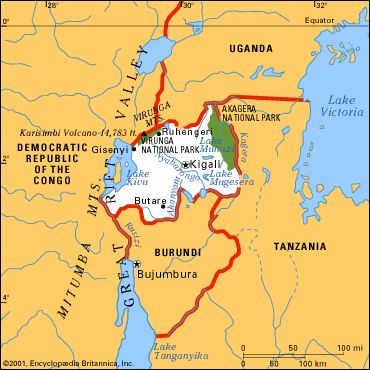 rwanda map