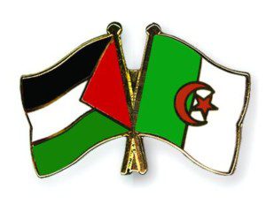 Le bandiere di Palestina e Algeria