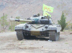 Un carro T-72 dell'esercito iraniano