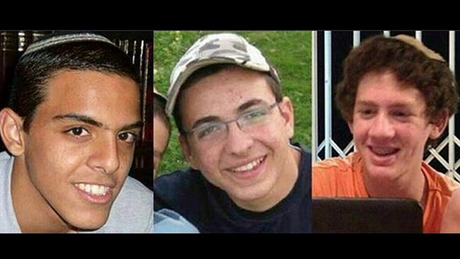 I tre giovani israeliani uccisi