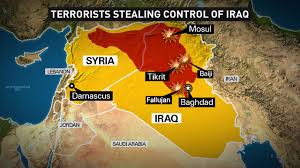 In questa mappa la situazione dell'avanzata delle milizie dell'ISIS