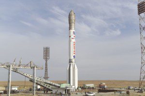 Razzo russo Proton sulla rampa di lancio | Fonte: ESA