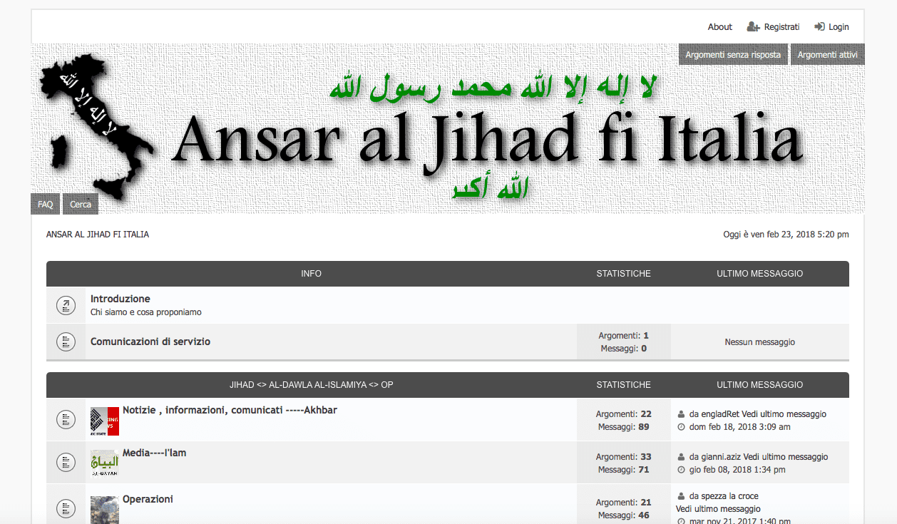 EVIDENZA_Ansar al Jihad fi Italia – homepage