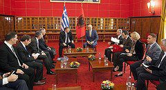 Evangelos Venizelos (sx), Edi Rama (dx) 