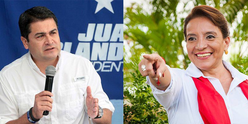 Gli sfidanti: Juan Orlando Hernández e Xiomara Castro