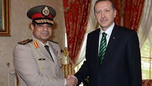 Il Generale egiziano Abd El-Fattah El-Sisi col primo ministro turco Tayyp Erdogan