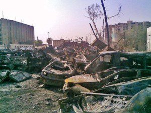 Resti di un attacco terroristico a Baghdad. L'Iraq è il Paese più colpito di sempre.