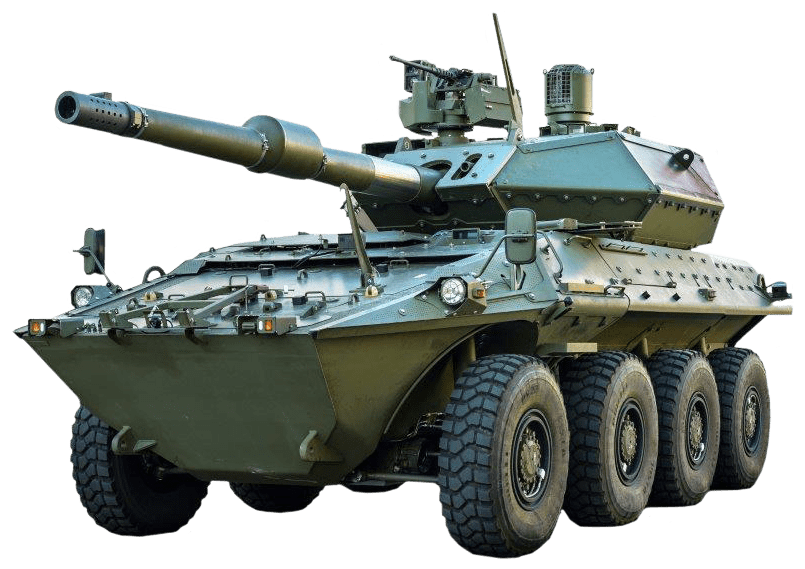 Fig.1 - La nuova blindo Centauro II, presentata proprio ad Eurosatory
